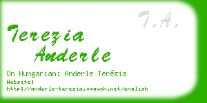 terezia anderle business card